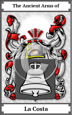 La Costa Family Crest Download (JPG)  Book Plated - 150 DPI